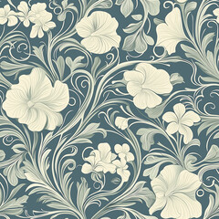 Elegant Floral Pattern With Vintage Style