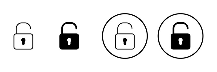 Unlock icon vector. Unlock sign and symbol. unlocked padlock icon