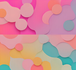 A colorful pattern of circles. Some are red, some are blue, and some are yellow. The circles are arranged in a way that they overlap each other,generative ai