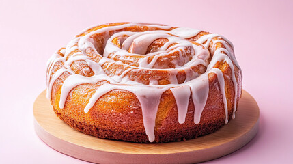 Fototapeta premium Glazed Cinnamon Roll Cake - Sweet Treat