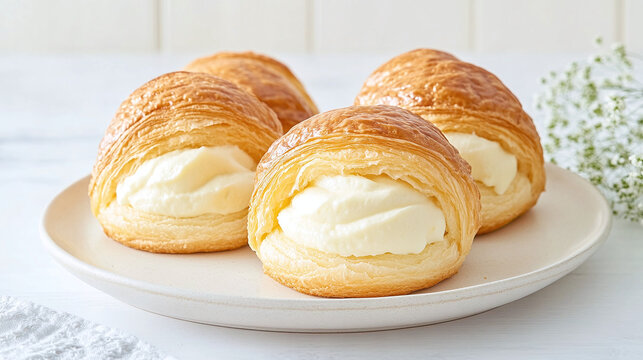 Cream Filled Puff Pastry Delights