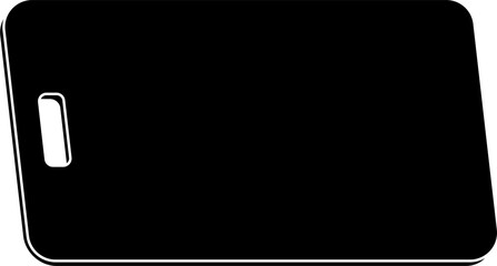 Butcher cutting board silhouette vector