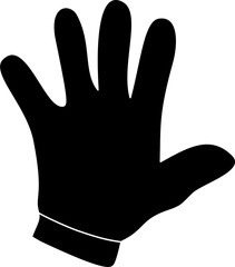 Butcher glove silhouette vector