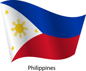 Flag of the country Philippines on a white background