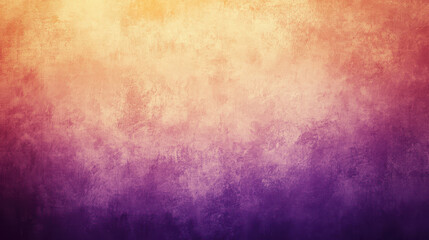 Fototapeta premium Abstract textured background transitioning from pale orange to deep purple.