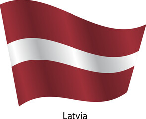 Flag of the country Latvia on a white background