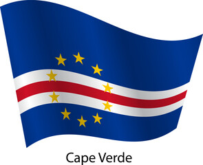 Flag of the country Cape Verde on a white background