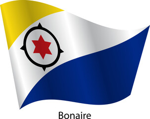 Flag of the country Bonaire on a white background