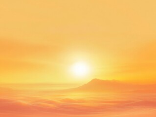 Obraz premium A golden sunrise gradient background. Featuring soft oranges, golden yellows, and pastel pinks