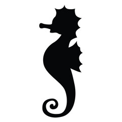 seahorse silhouette icon transparent background © Riana Cableme