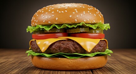 Delicious and big fresh tasty burger