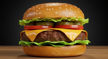 Delicious and big fresh tasty burger