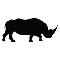 rhino silhouette icon transparent background