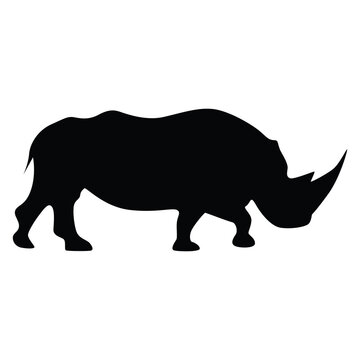 rhino silhouette icon transparent background