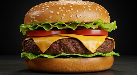 Delicious and big fresh tasty burger