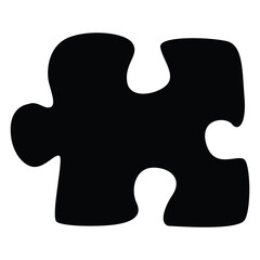 puzzle pieces silhouette icon transparent background