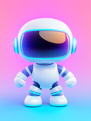 Cute little robot IP image, robot mascot logo design