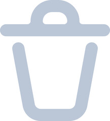 Delete rounded shape outline icon