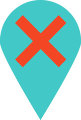 Obraz premium Cross location 2 color fill icon