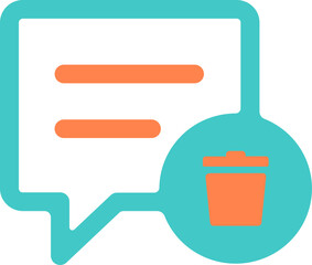 Chat delete outline and fill icon