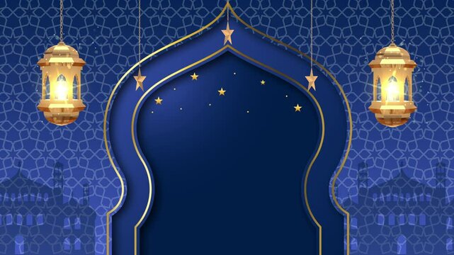 happy eid background loop islamic event