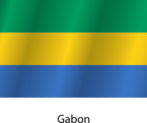 Flag of the country Gabon on a white background