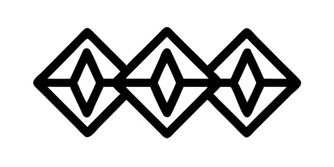 Naklejka premium Diamond-linked geometric border