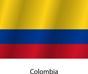 Flag of the country Colombia on a white background