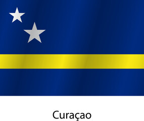 Flag of the country Curacao on a white background