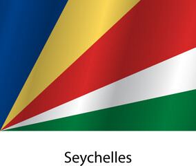 Flag of the country Seychelles on a white background
