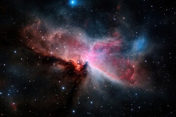 Obraz premium Cosmic beauty with swirling nebula and starry galaxy