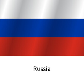 Flag of the country Russia on a white background