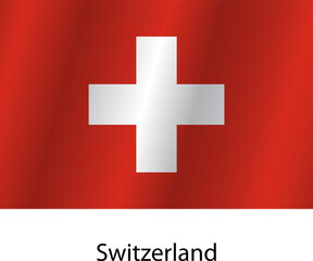 Obraz premium Flag of the country Switzerland on a white background