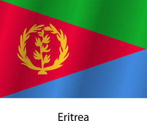 Flag of the country Eritrea on a white background