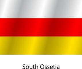 Flag of the country South Ossetia on a white background