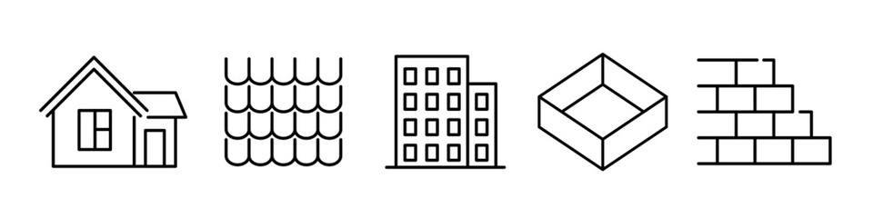 house icon. house icon set