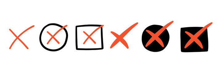 Red Cross x Forbidden Sign Doodle Set