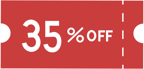 35% discount sale label