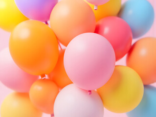 Festive background with festive balloons, celebration party birthday theme concept illustration