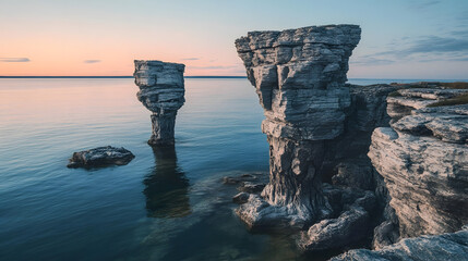 
Flowerpot Island, Ontario – Unique rock formations in Georgian Bay