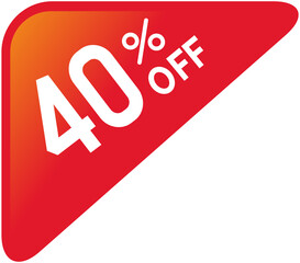 40% Discount Tag
