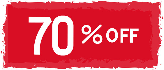 discount tag 70%