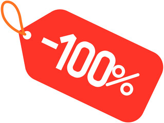 -100% discount tag