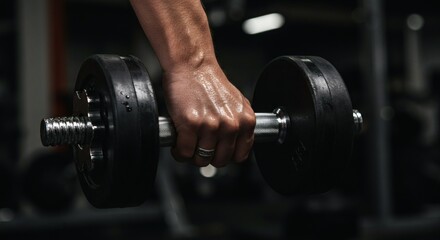 Fototapeta premium Strength Training with Dumbbells