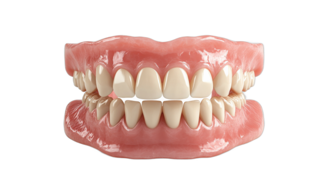 Detailed model of human teeth and gums for study