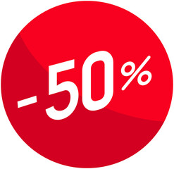 -50% discount label