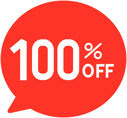 100% discount label
