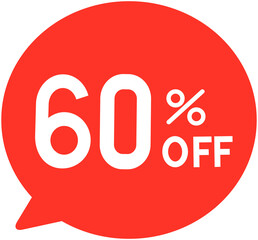60% discount label
