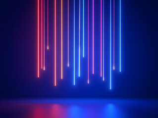 Future technology, the intersection of luminous lines and the collision of speed and power technology background