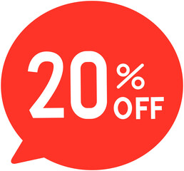 20% discount label
